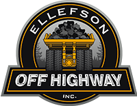 Ellefson Off Highway: Used Komatsu and Used Caterpillar Parts Logo